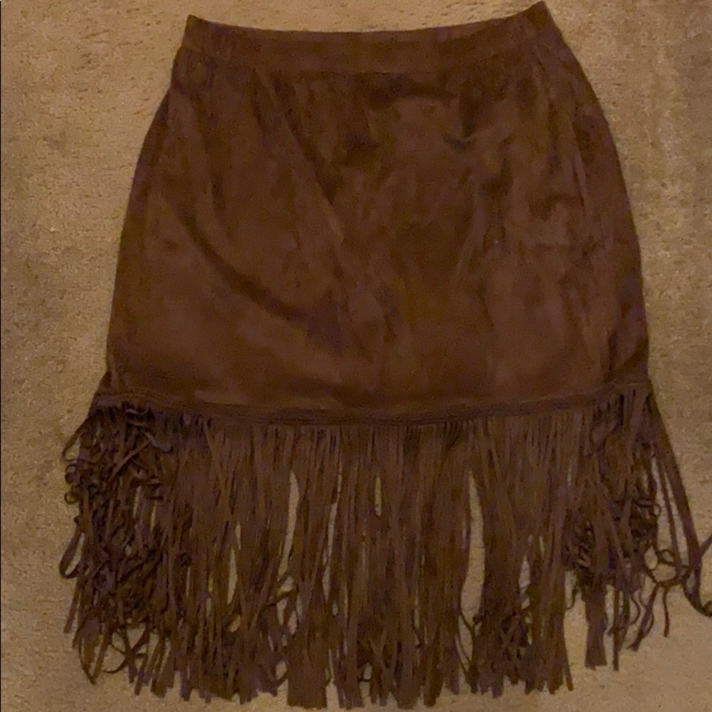 Brown suede skirt 3XL